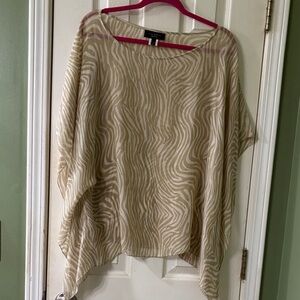 Talbots Beige Zebra Print Blouse
